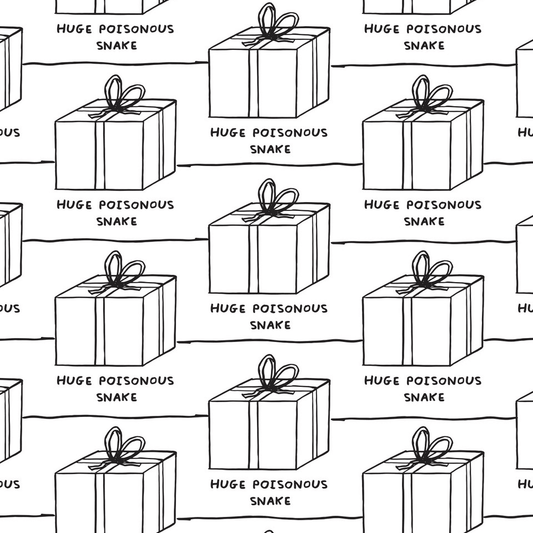 huge poisonous snake wrapping paper