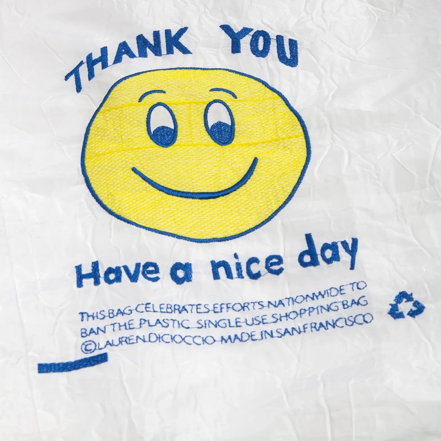 thank you tote - smile on white