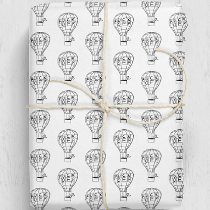 f*** off balloon wrapping paper