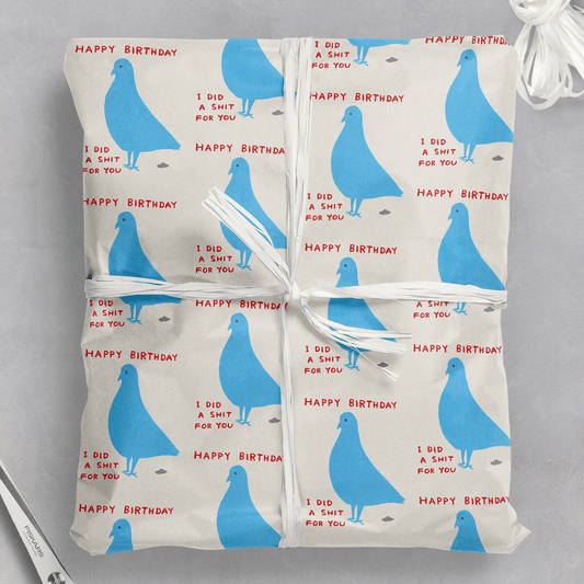 pigeon s*** wrapping paper