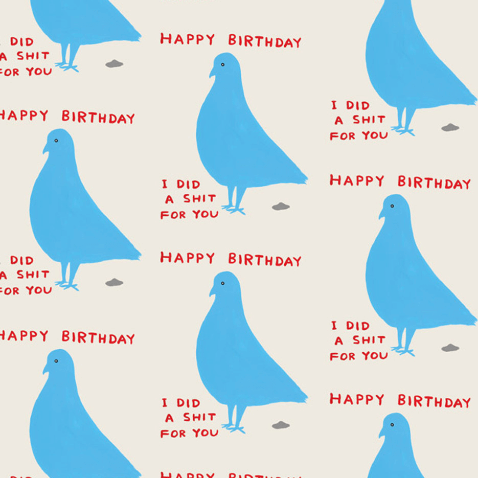 pigeon s*** wrapping paper