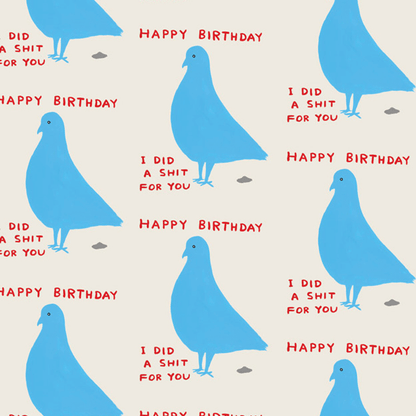 pigeon s*** wrapping paper