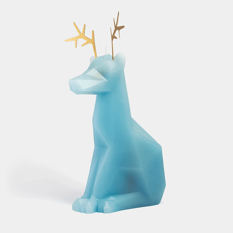 pyropet dyri reindeer candle - light blue