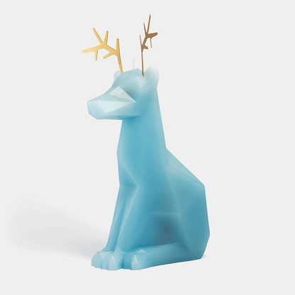 pyropet dyri reindeer candle - light blue