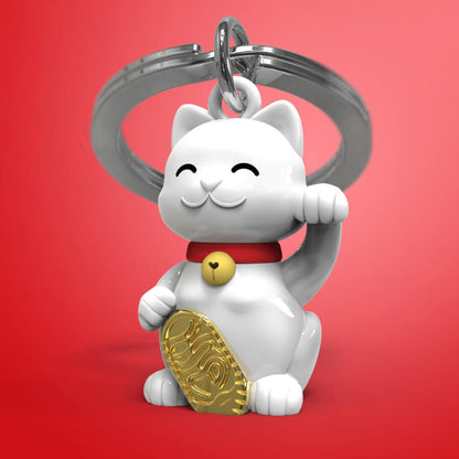 llavero gato de la suerte